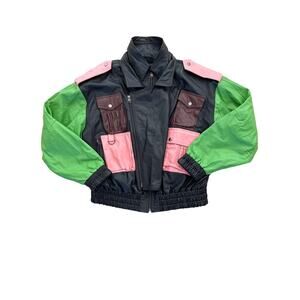 Zasta - The Wizard Jacket in Black Green & Pink